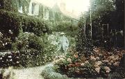 Claude Monet Monet in his garden at Giverny Spain oil painting artist